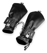 Load image into Gallery viewer, Faux leather BDSM mitts