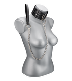 Faux leather collar and leash set