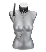 Load image into Gallery viewer, Faux leather collar and leash set