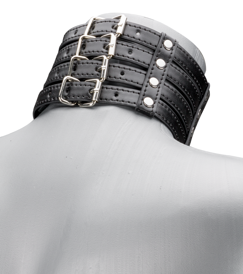 Faux leather collar and leash set