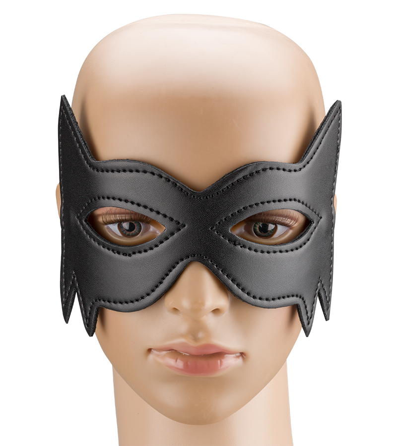 Faux leather domino mask