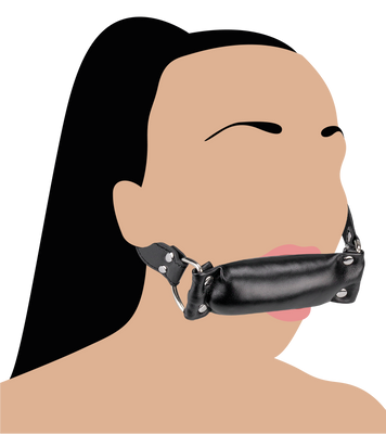 Faux-leather padded gag