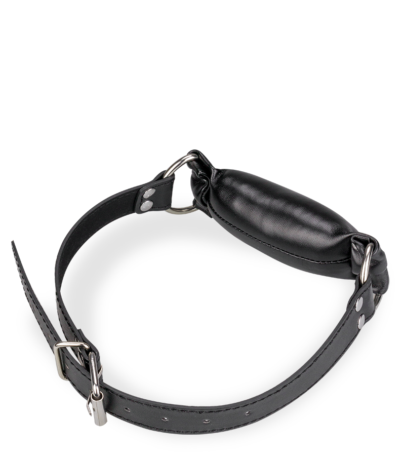 Faux-leather padded gag