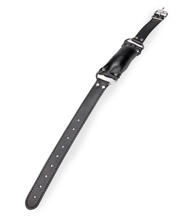 Faux-leather padded gag