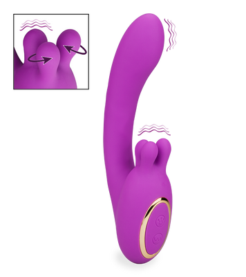 Feather clit-massaging vibrator