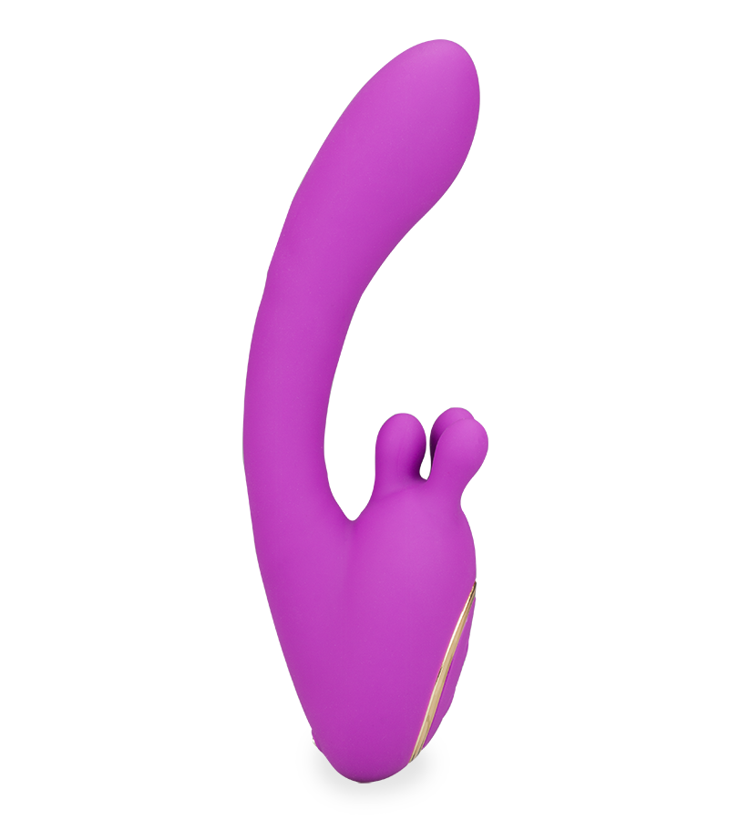 Feather clit-massaging vibrator