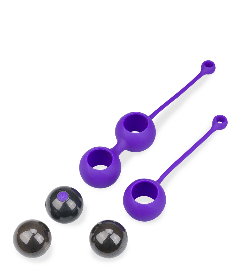 Feely vibrating jiggle ball set
