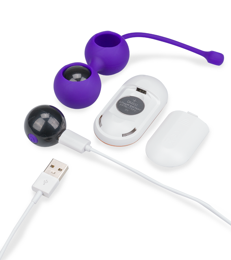 Feely vibrating jiggle ball set