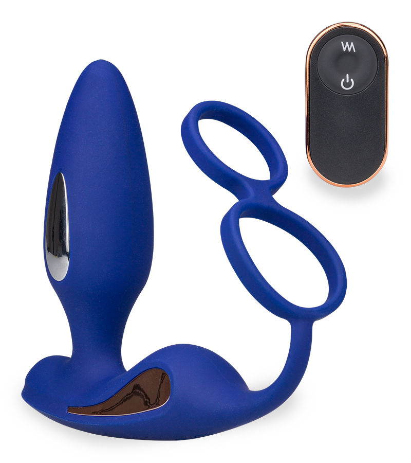 Fever estim vibrating anal plug with cock ring