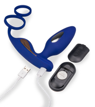 Load image into Gallery viewer, Fever estim vibrating anal plug with cock ring