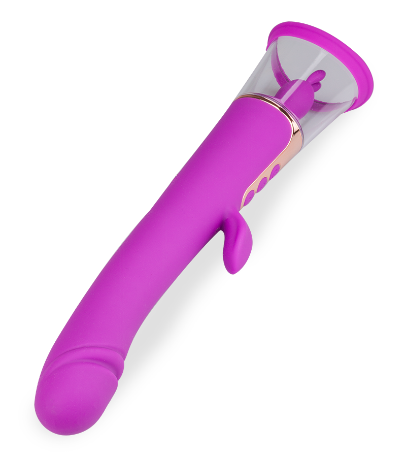 Fine rabbit vibrator with pussy pump