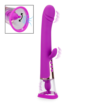Fine rabbit vibrator with pussy pump