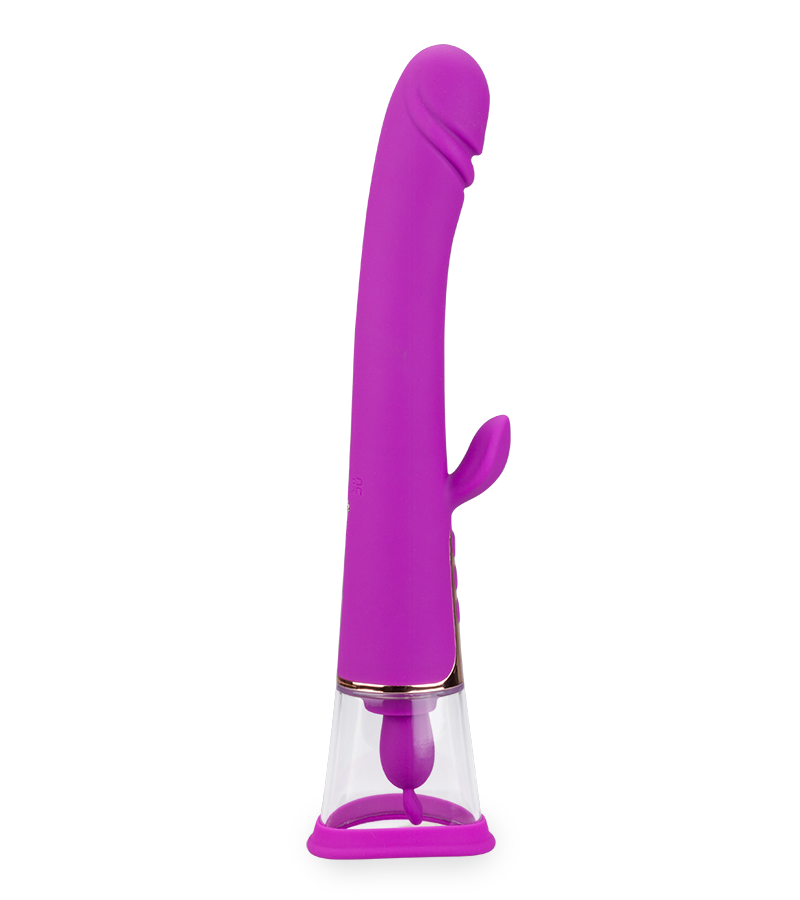 Fine rabbit vibrator with pussy pump
