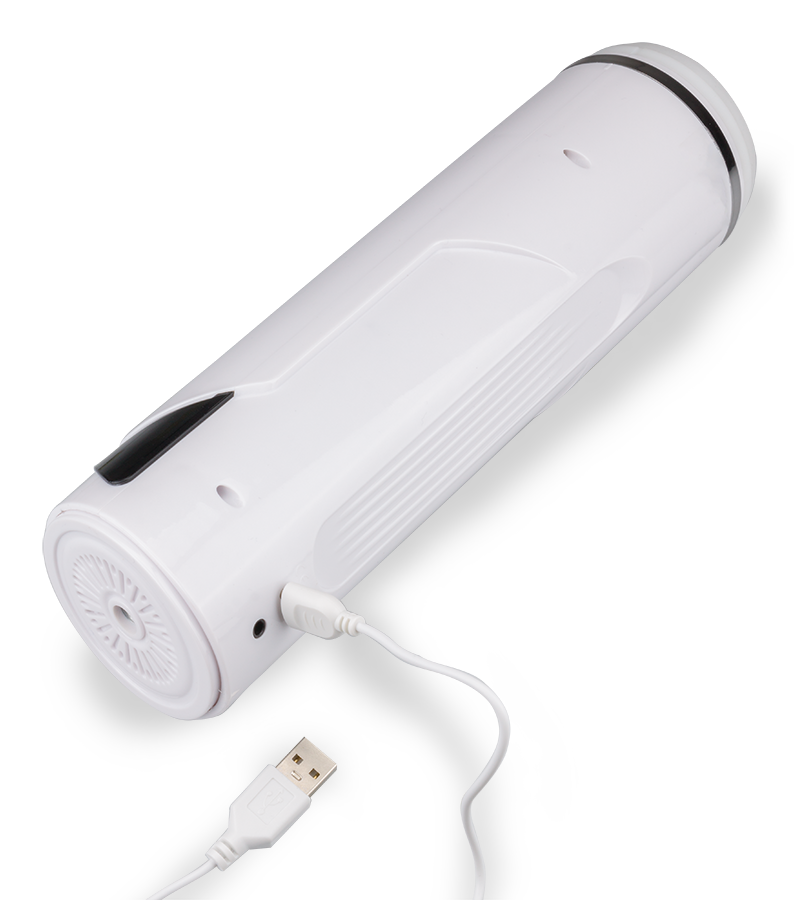 Finisher vibrating and sucking masturbator