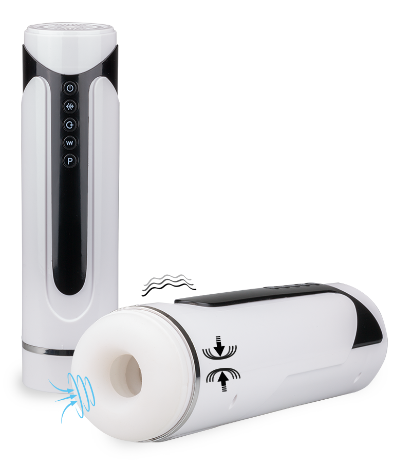 Finisher vibrating and sucking masturbator