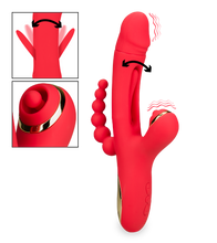 Load image into Gallery viewer, Fireworks triple-stimulation G-spot tapping rabbit vibrator