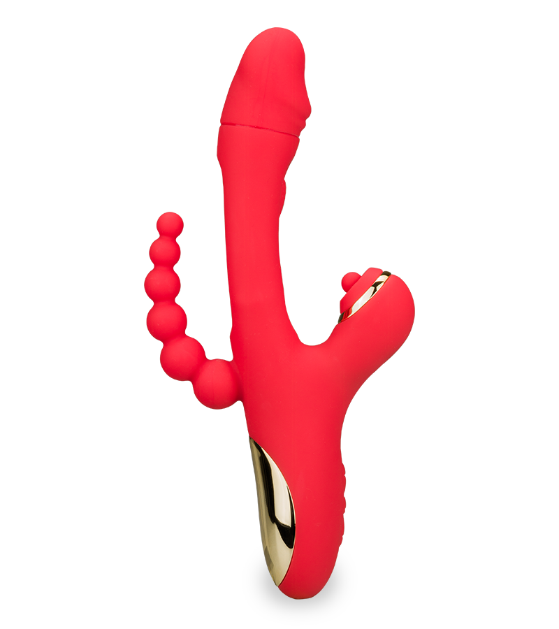 Fireworks triple-stimulation G-spot tapping rabbit vibrator