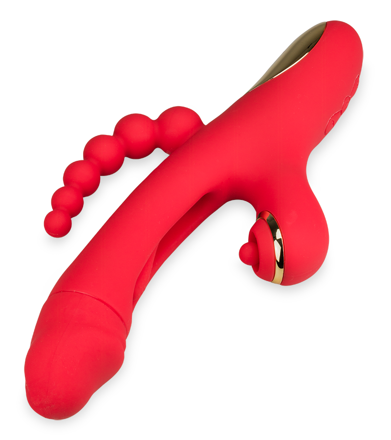 Fireworks triple-stimulation G-spot tapping rabbit vibrator