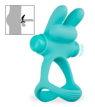 Load image into Gallery viewer, Fizzer triple silicone cock ring with vibrating rabbit