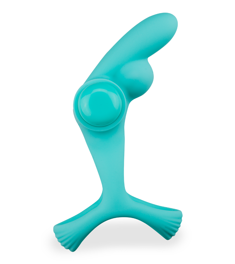 Fizzer triple silicone cock ring with vibrating rabbit