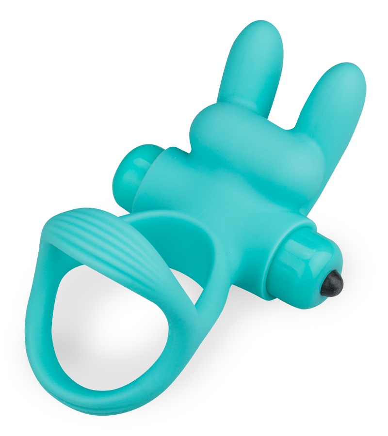 Fizzer triple silicone cock ring with vibrating rabbit