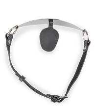 Load image into Gallery viewer, Flat faux leather and metal gag