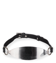 Load image into Gallery viewer, Flat faux leather and metal gag