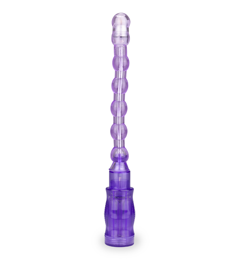 Flexible anal plug vibrator