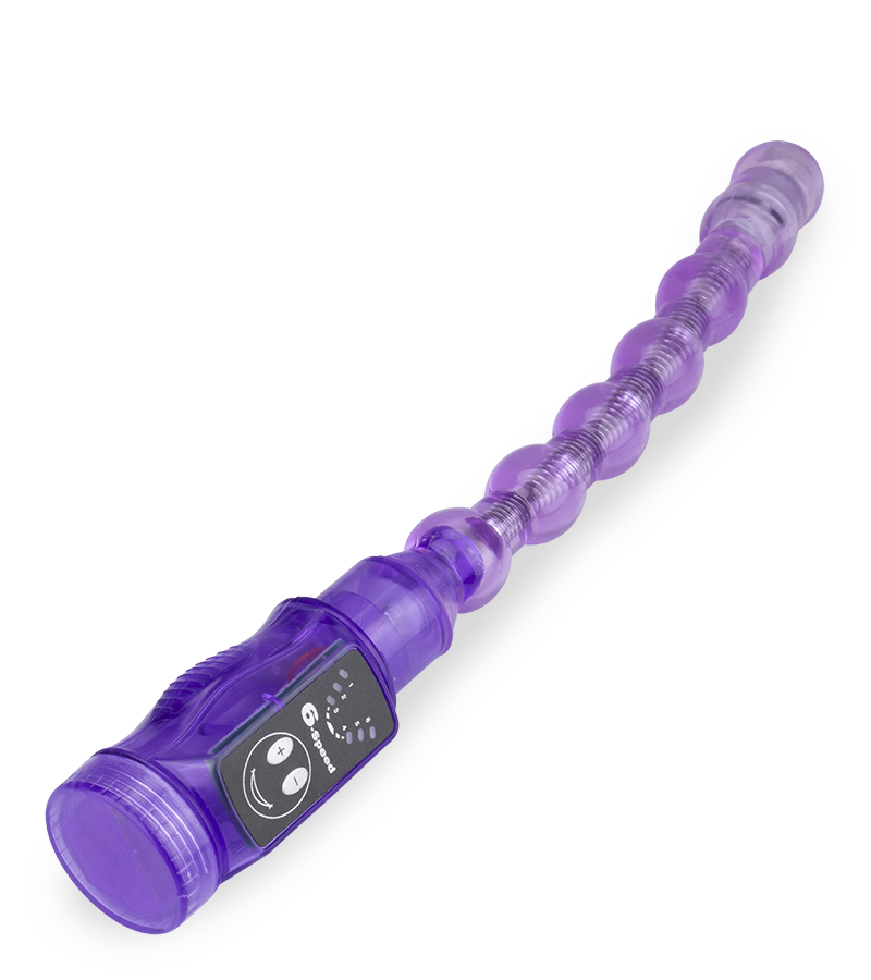 Flexible anal plug vibrator
