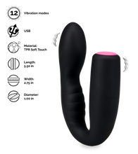 Load image into Gallery viewer, Flexible clit and G-spot vibrator