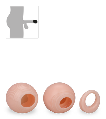 Flexible textured penis head enhancers
