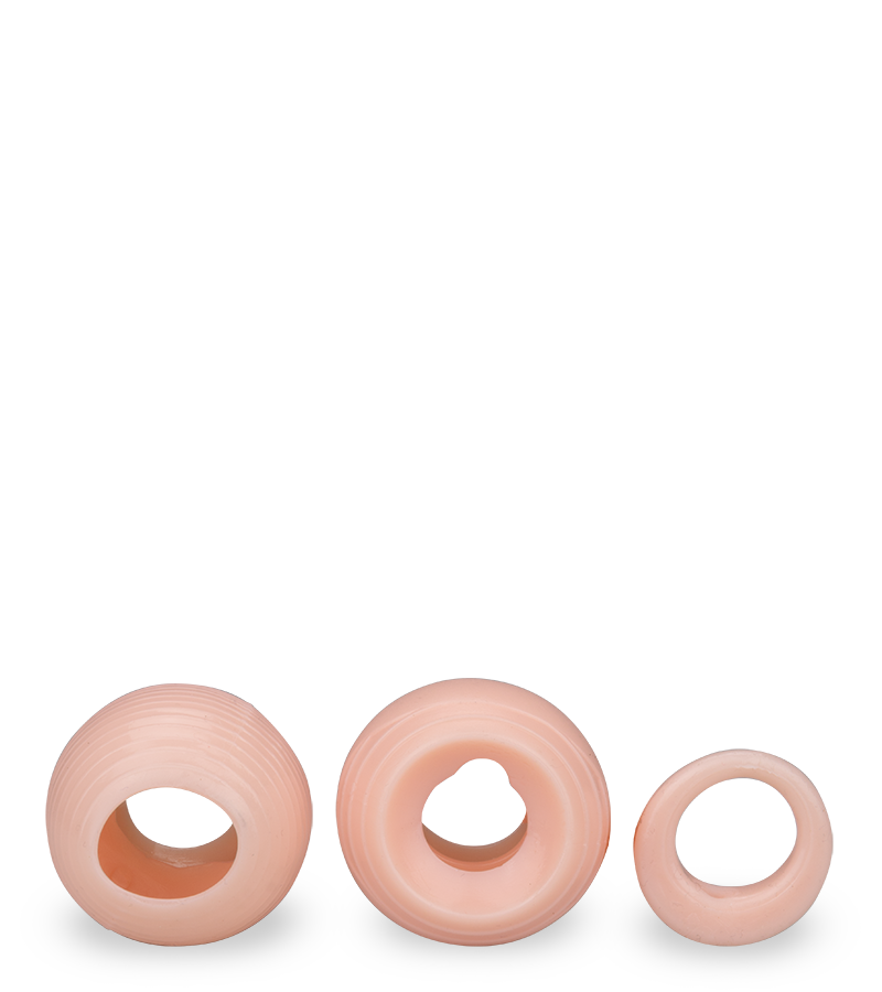 Flexible textured penis head enhancers