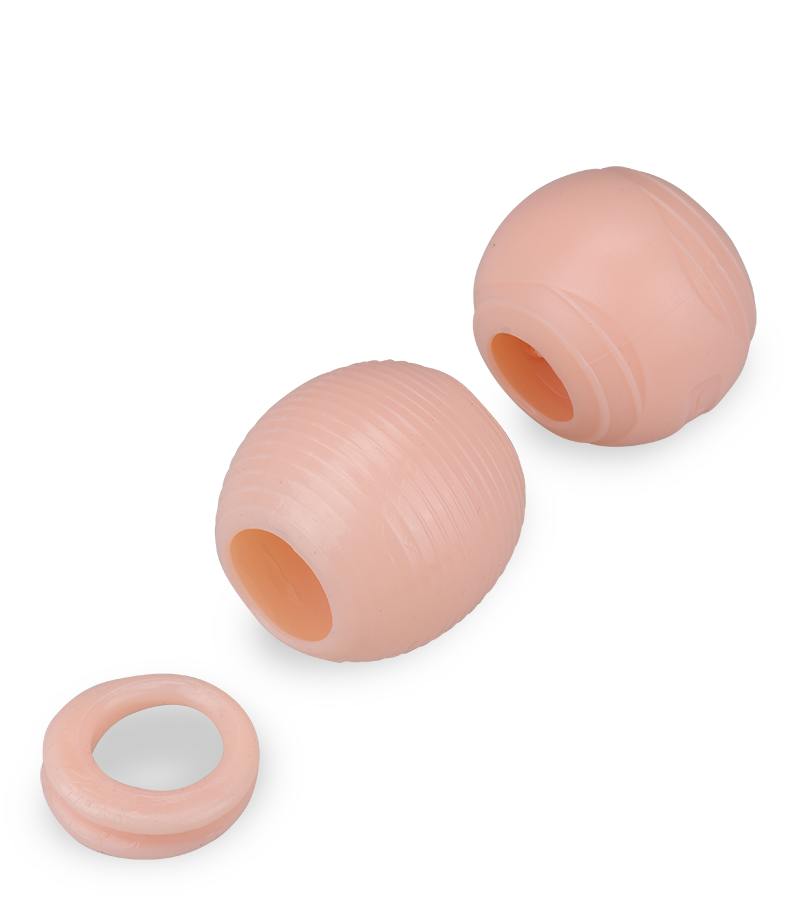 Flexible textured penis head enhancers