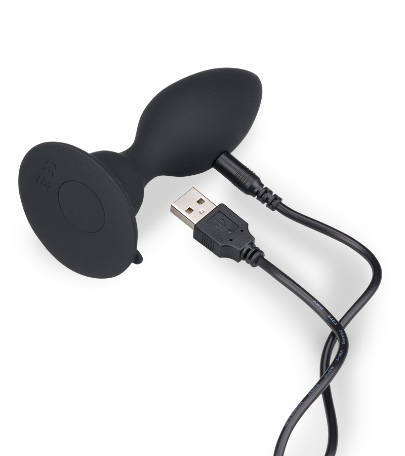 Flexible vibrating suction-cup anal plug