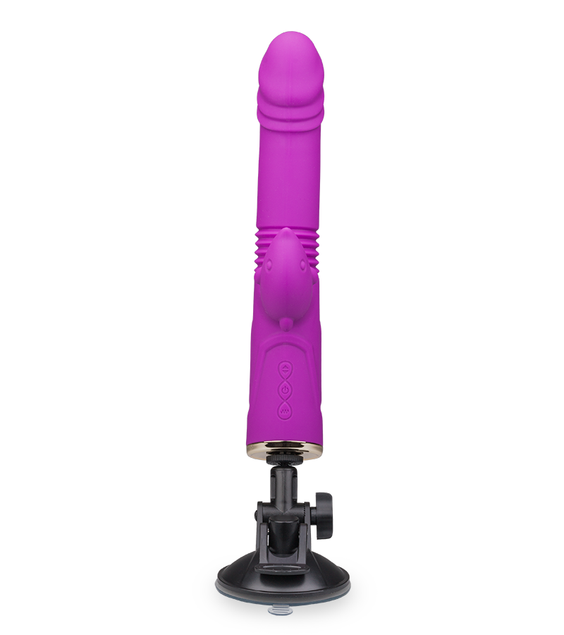 Flip thrusting rabbit vibrator with suction cup