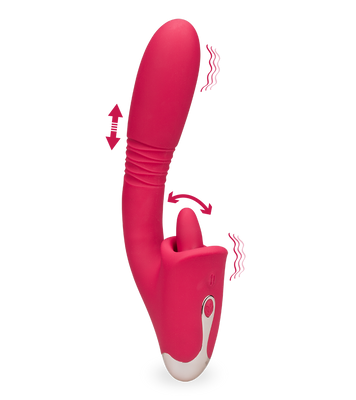 Flore oral sex thrusting rabbit vibrator