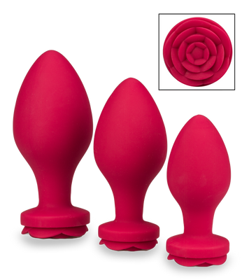 Forever set of 3 silicone butt plugs