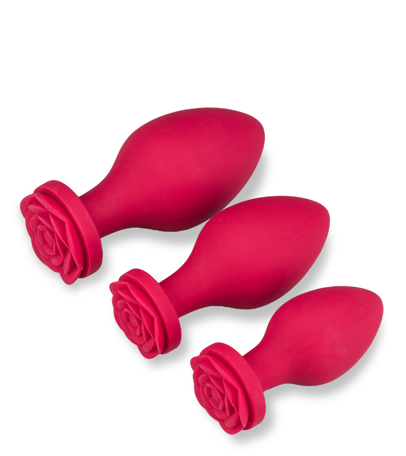 Forever set of 3 silicone butt plugs