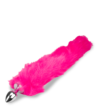 Load image into Gallery viewer, Fuchsia vegan fur fox tail anal plug