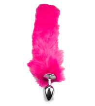 Load image into Gallery viewer, Fuchsia vegan fur fox tail anal plug