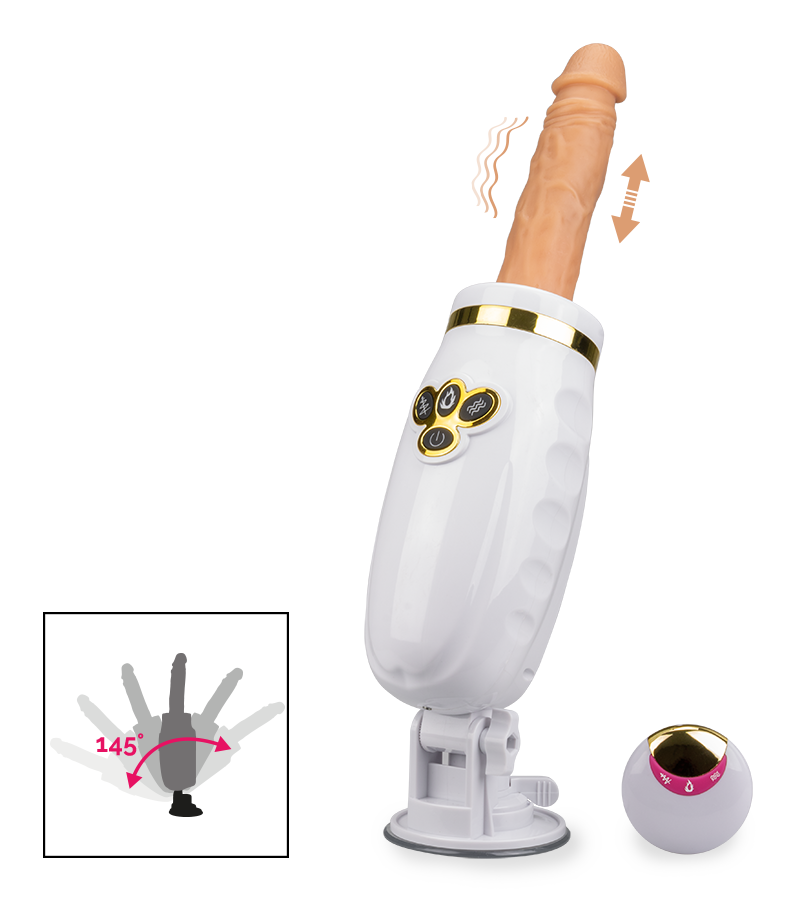 Fucking machine 16 speeds with heated dildo