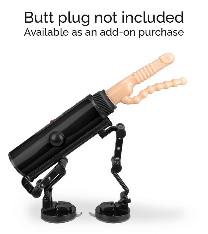 Fucking machine with vibrating masturbator