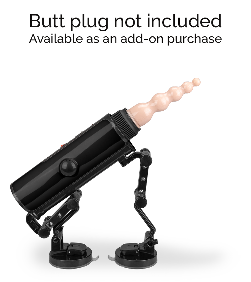 Fucking machine with vibrating masturbator