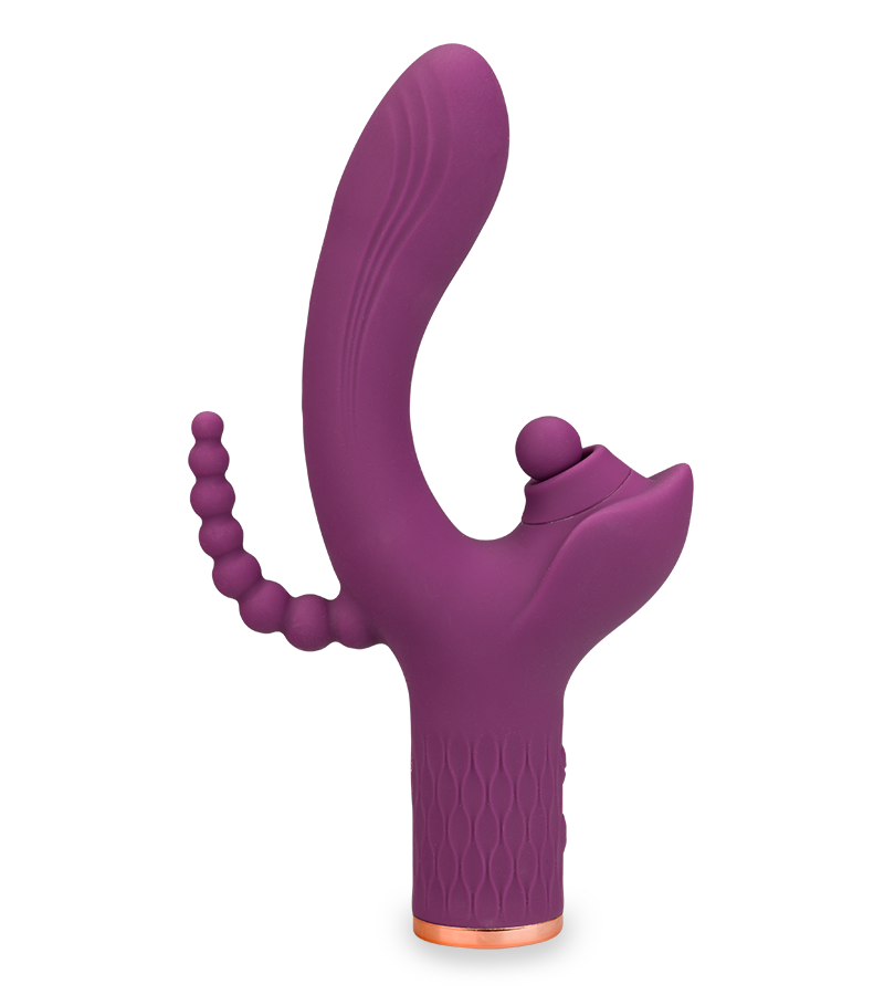 Funky triple stimulation rabbit vibrator