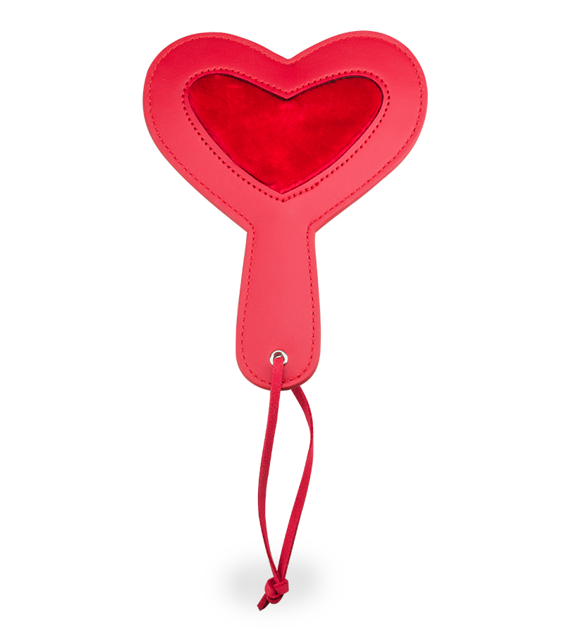 Fur-lined heart paddle