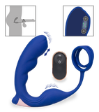 Fury double cock ring and prostate massager