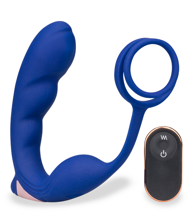 Fury double cock ring and prostate massager