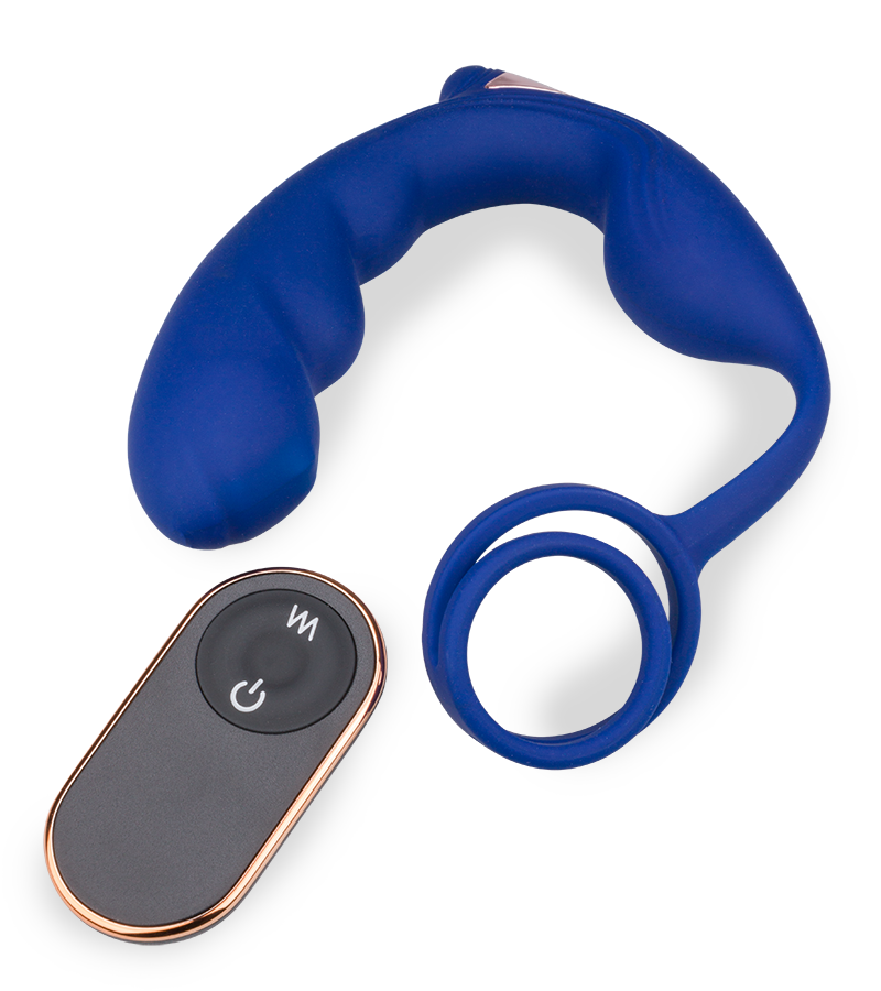Fury double cock ring and prostate massager