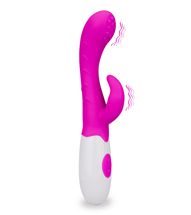 G-spot massaging rabbit vibrator