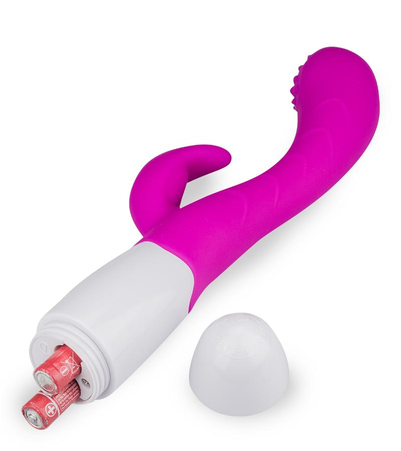 G-spot massaging rabbit vibrator